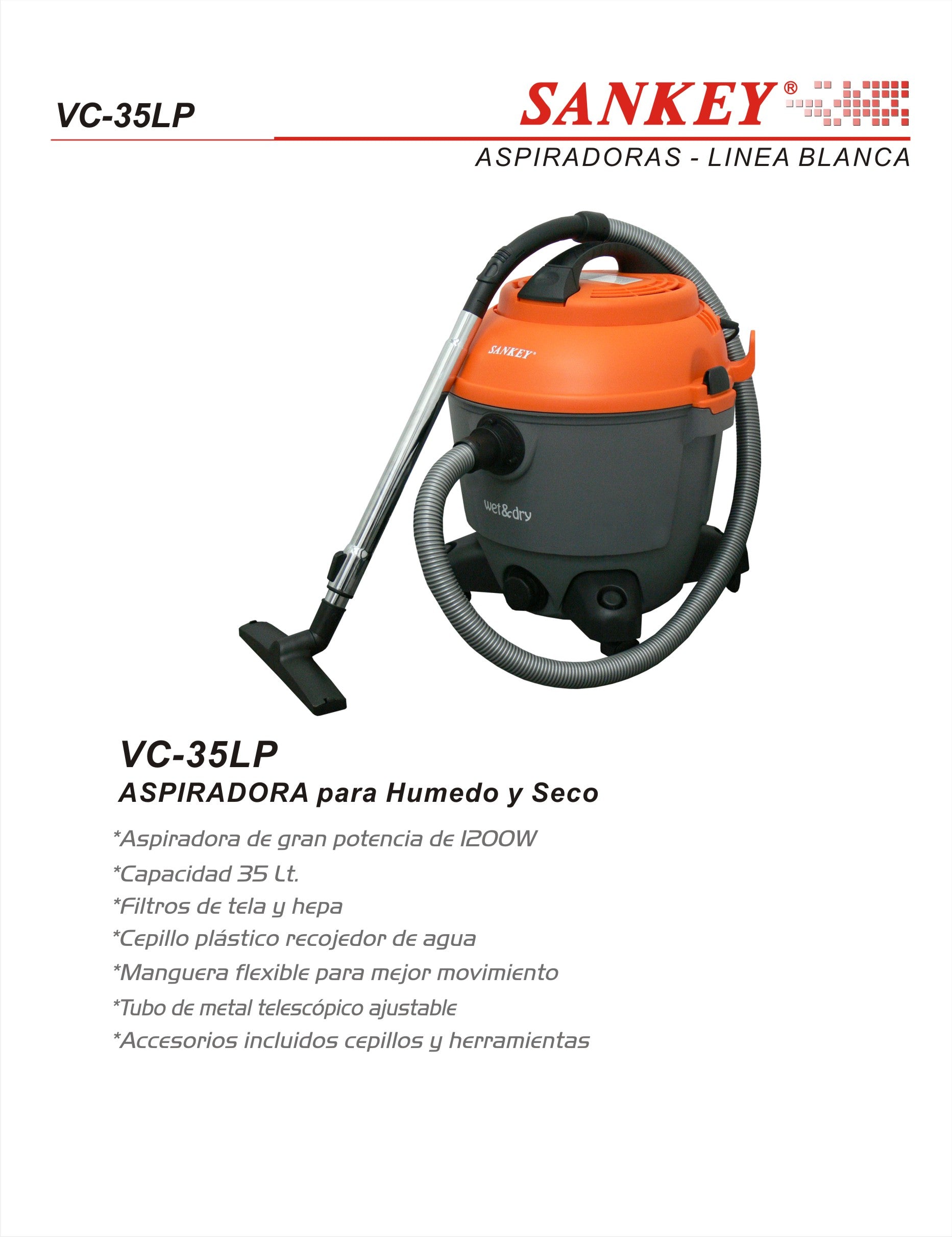 Aspiradora VC35LP / VC-35LP Sankey