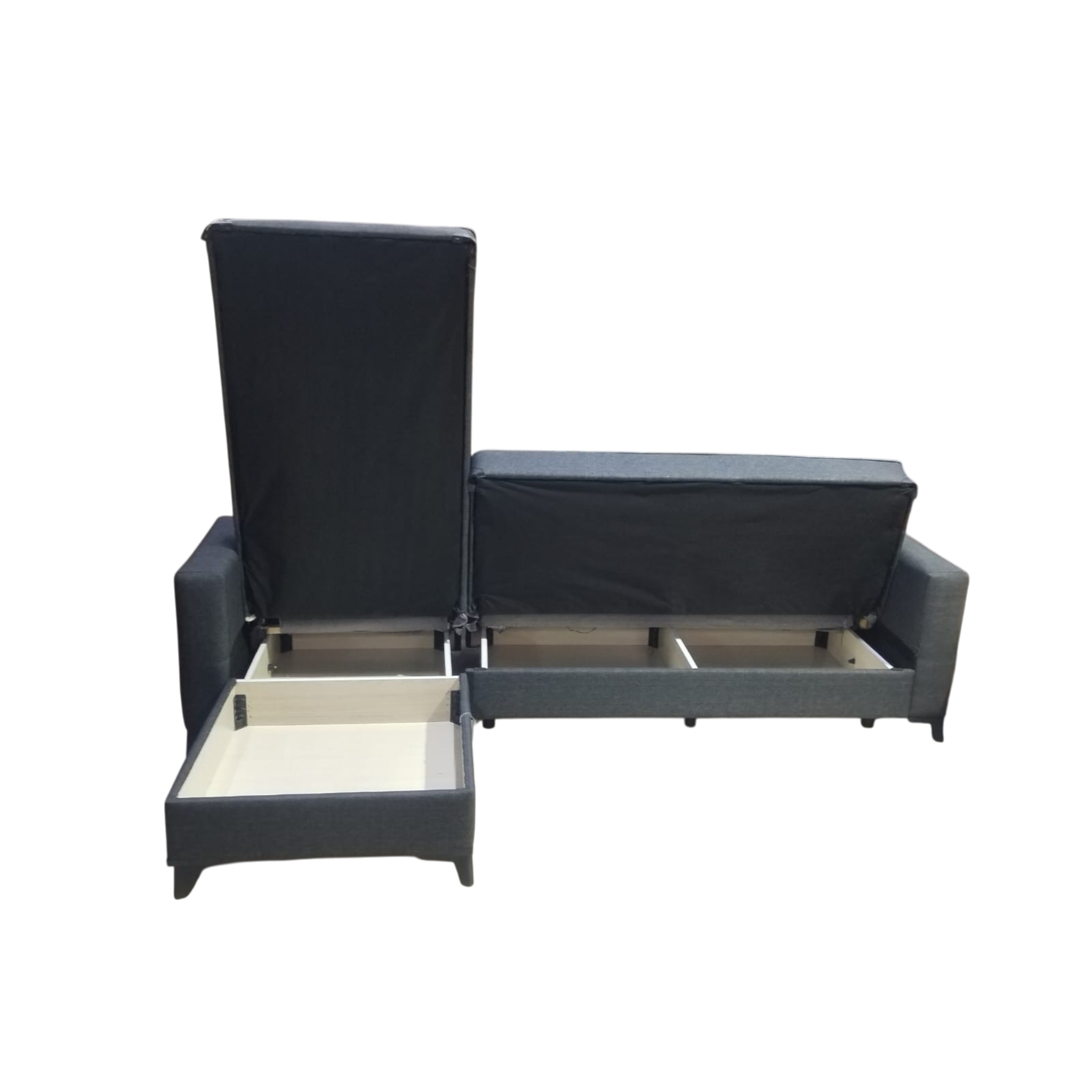 Sofa Cama L Aris Negro 62-3001