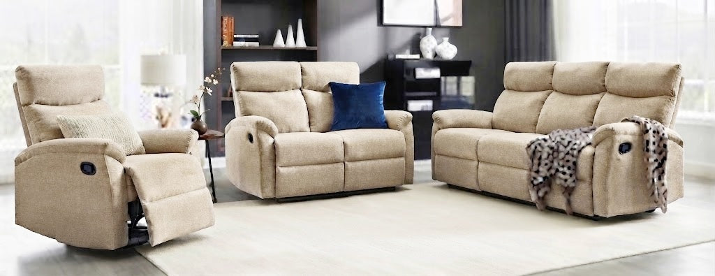 Juego de Sala Reclinable Beige 3 + 2 + 1 6PTS 69260874