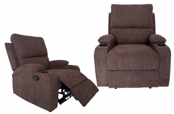 Sillon Reclinable Vegas VEGAS-FAB-BRWN Chocolate Tela