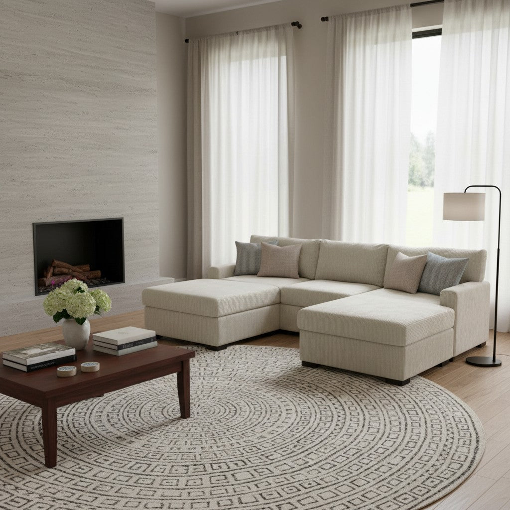 Juego de Sala LALIT SF-4236-CRM Crema