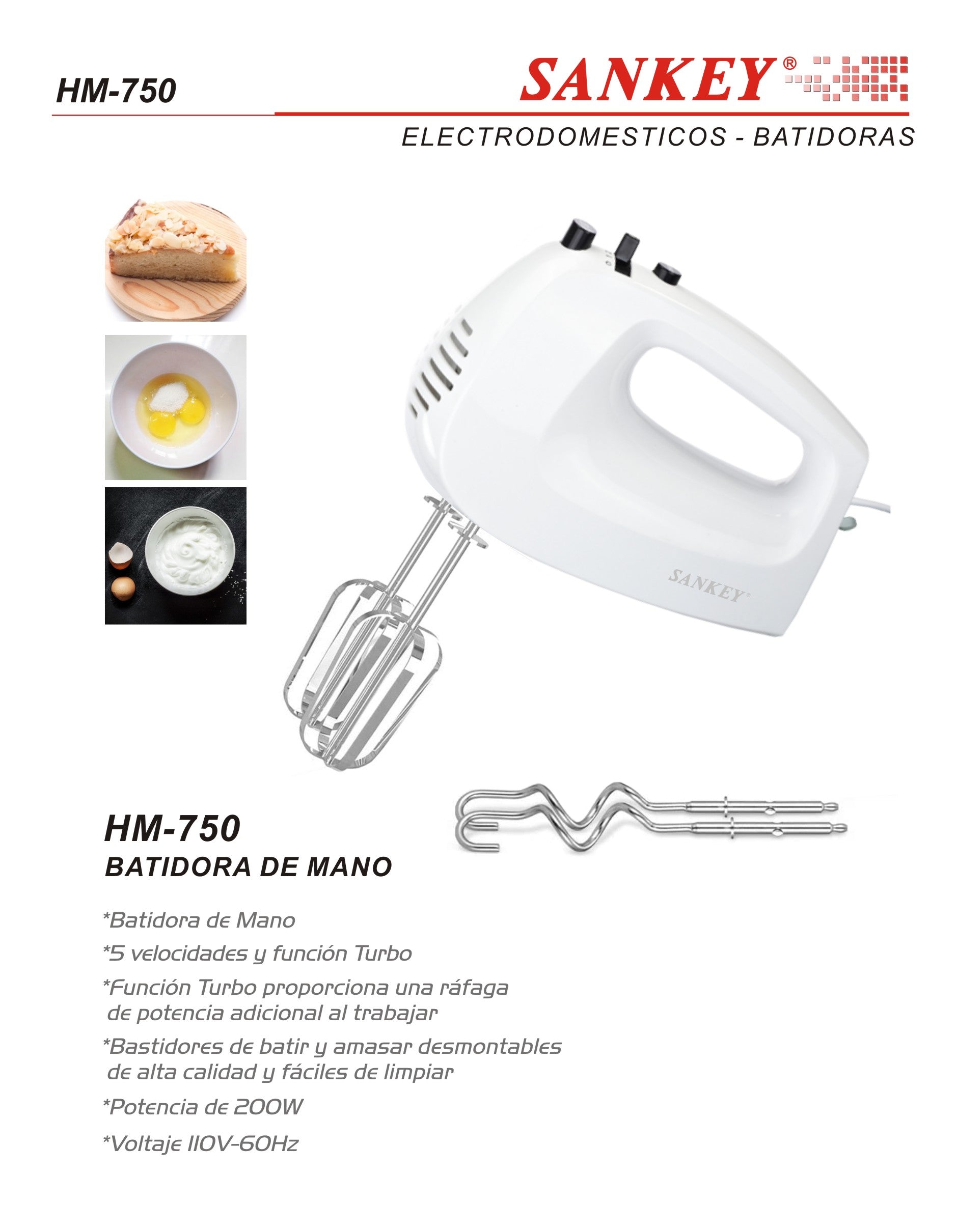 Batidora Mano HM-750 Sankey