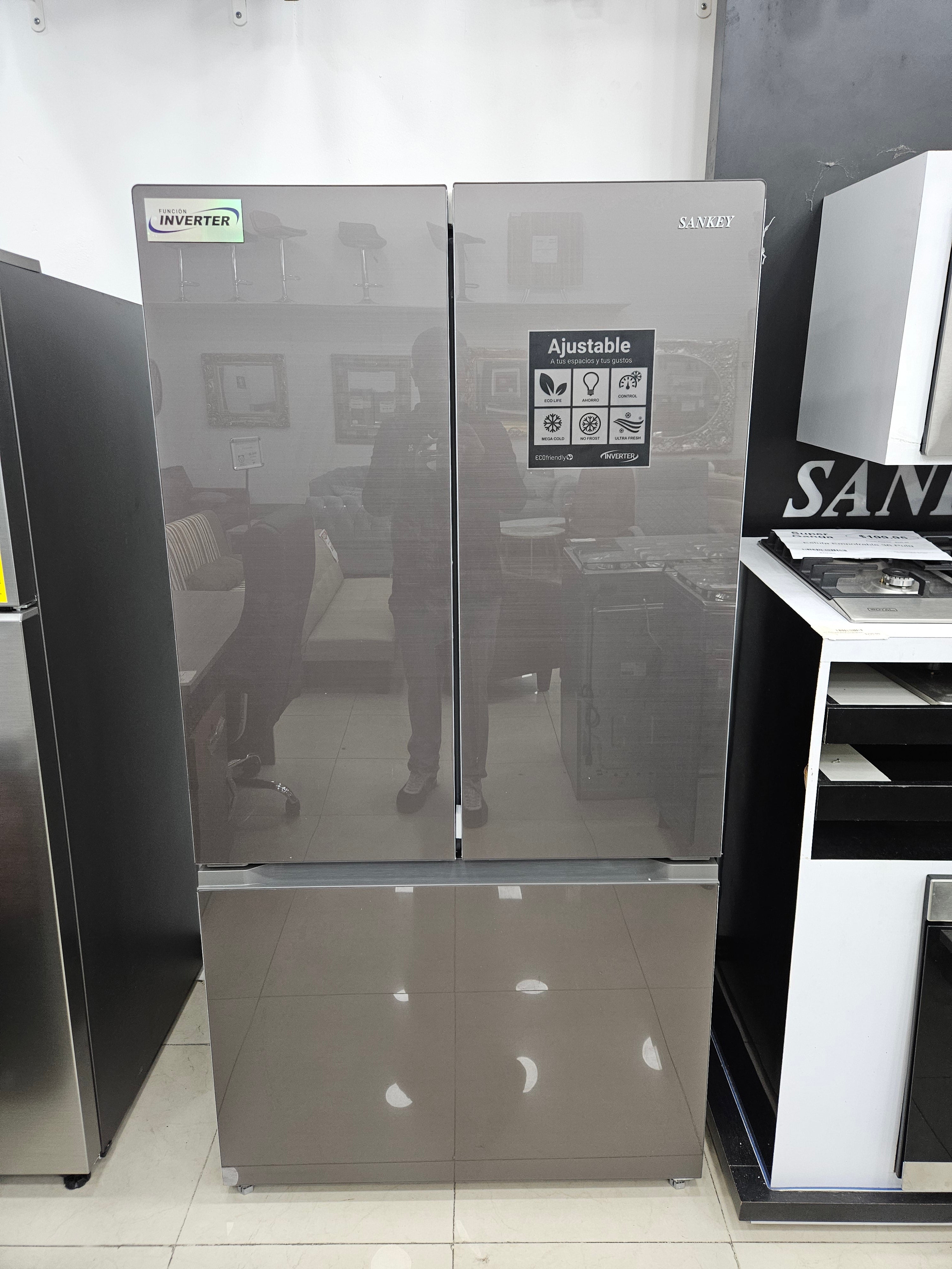 Refrigeradora FD French Door RF-22IF38GG Sankey Vidrio Gris