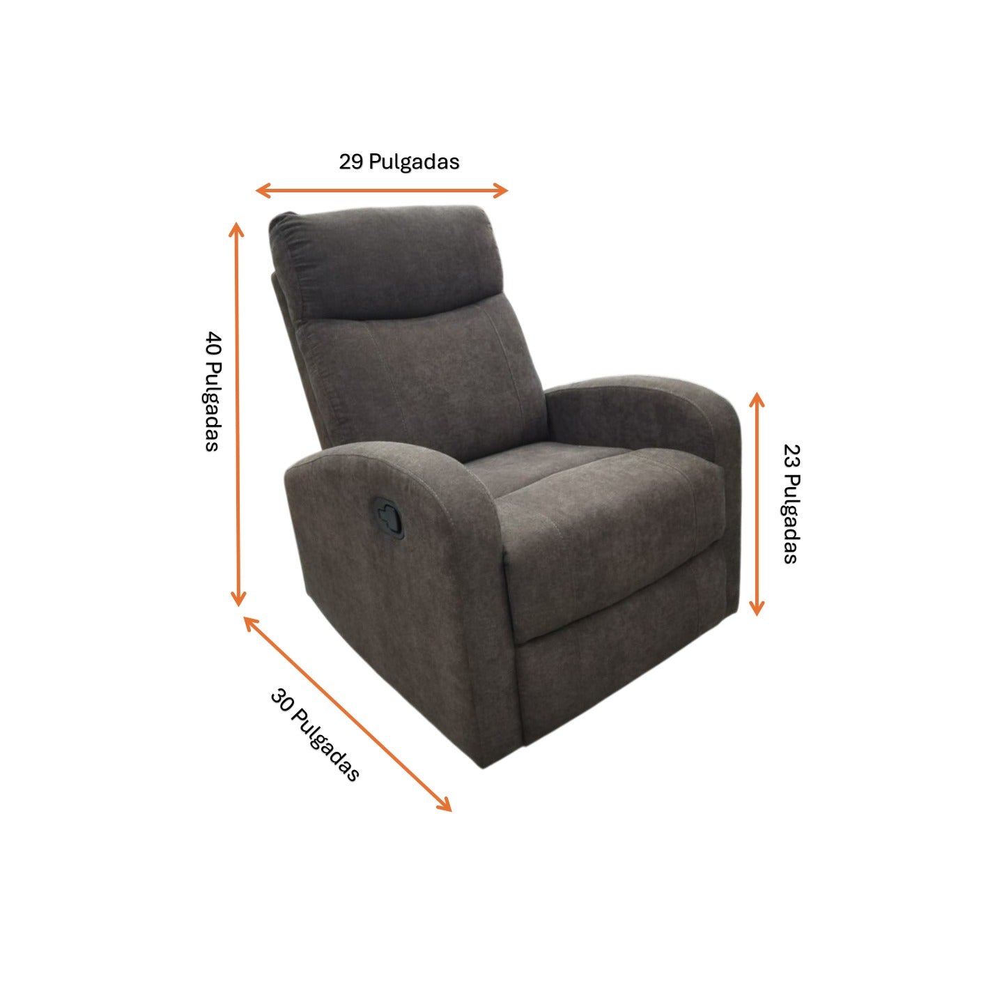 Juego de Sala Reclinable 6PTS 3+2+1 Nocecentro Brown