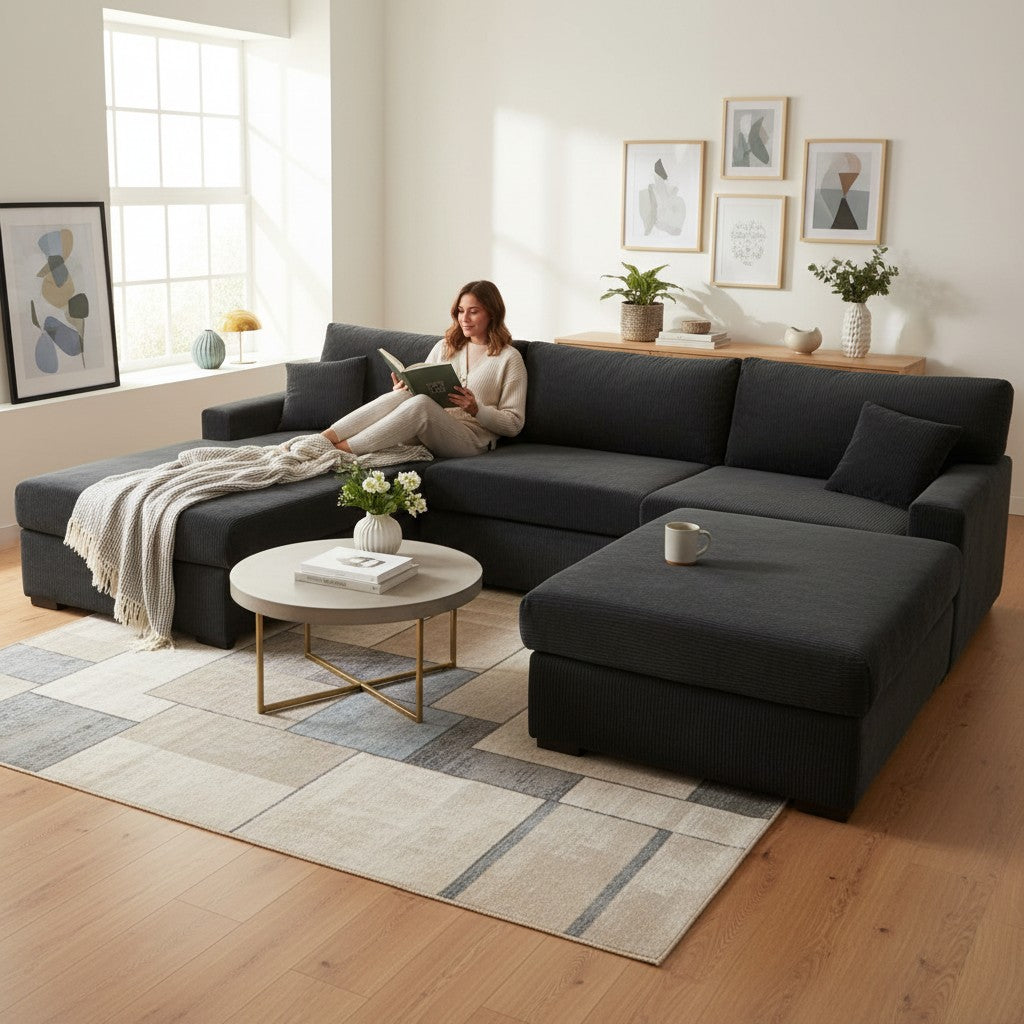 Juego de Sala LALIT SF-4237-BLK-NEGRO
